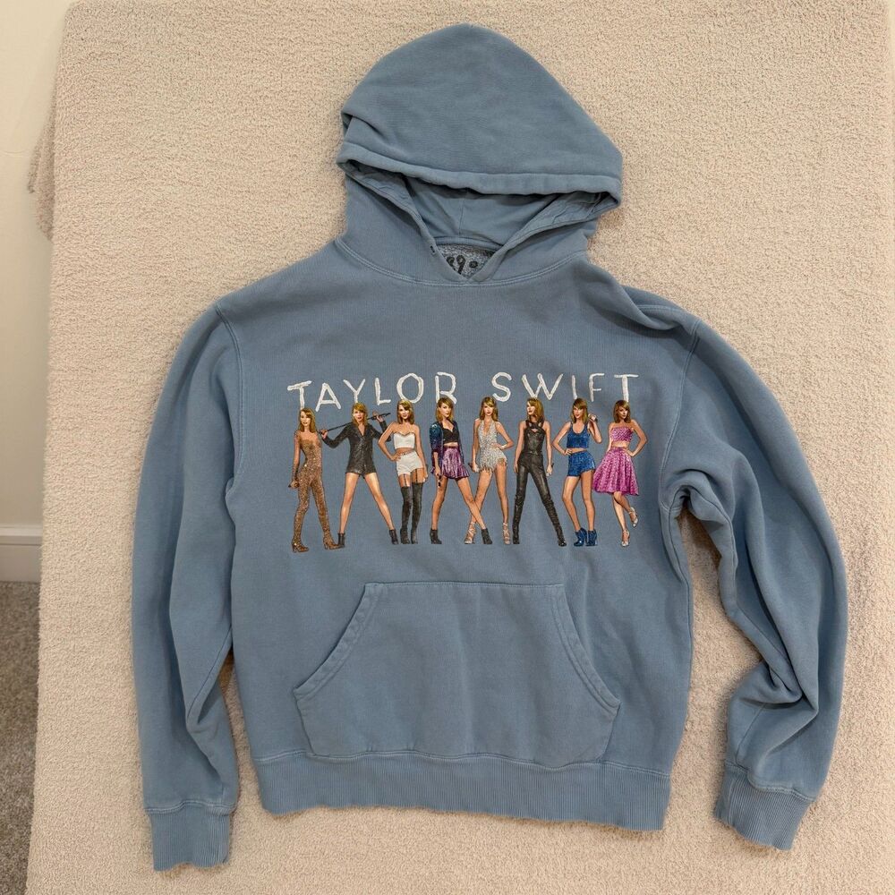 Taylor Swift 1989 Taylor's Version Hoodie Blue Pullover Outfit Graphic Small